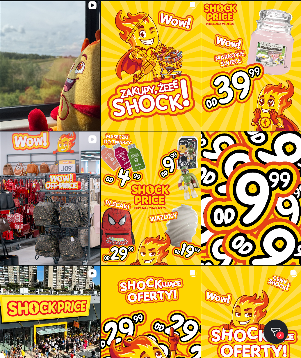 Siatka profilu ShockPrice